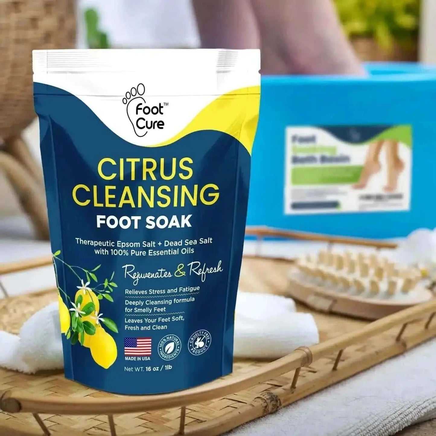 Citrus Detox Foot Soak with Epsom Salts - 16oz Foot Cure