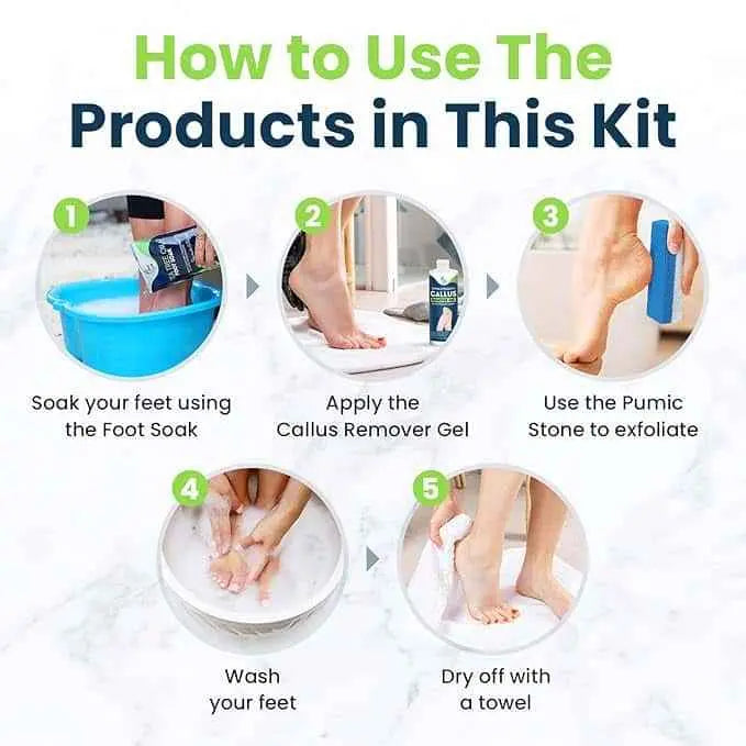 Foot Soak & Callus Remover Gel Kit Foot Cure