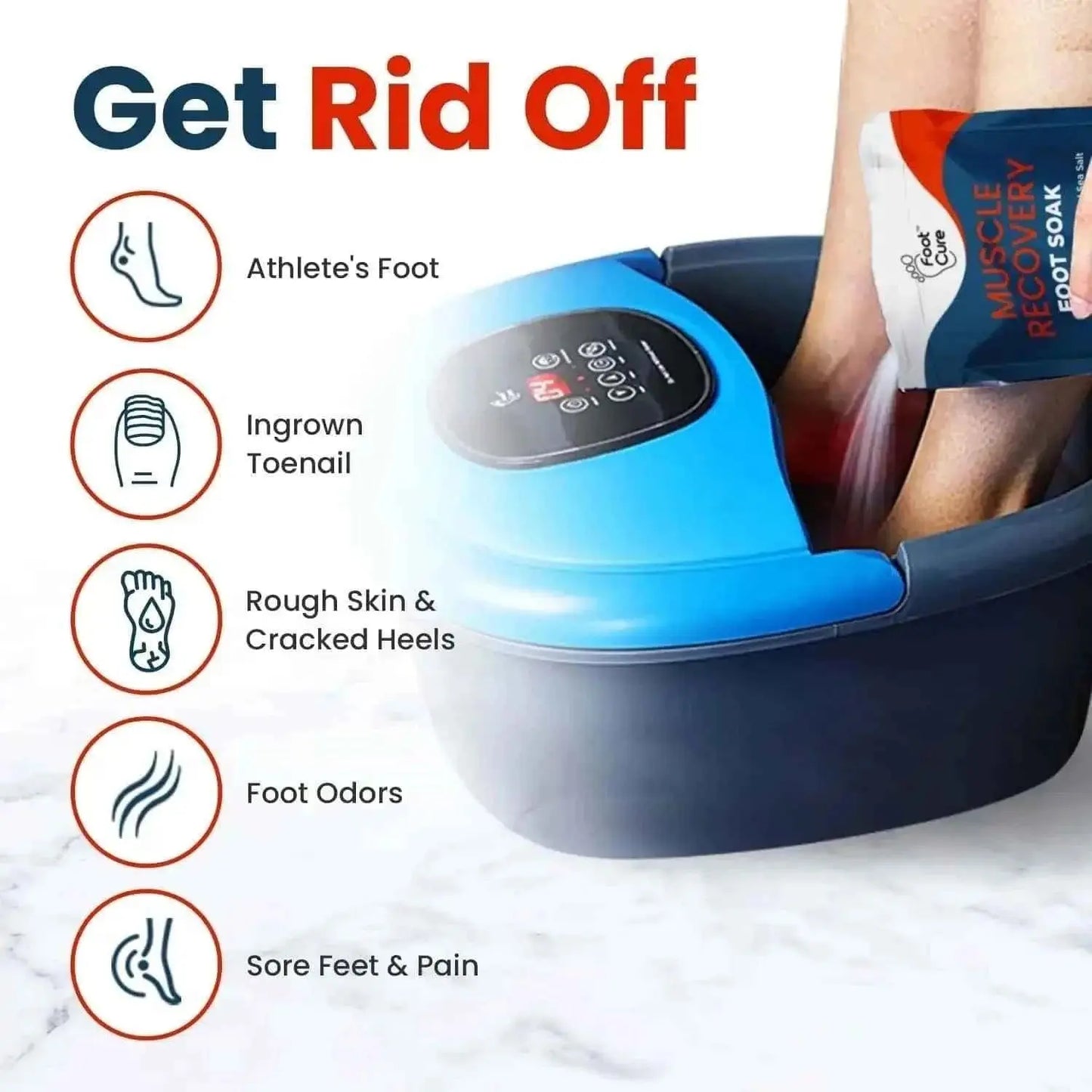 Muscle Relief Foot Soak with Epsom Salts Pack of 2 Foot Cure