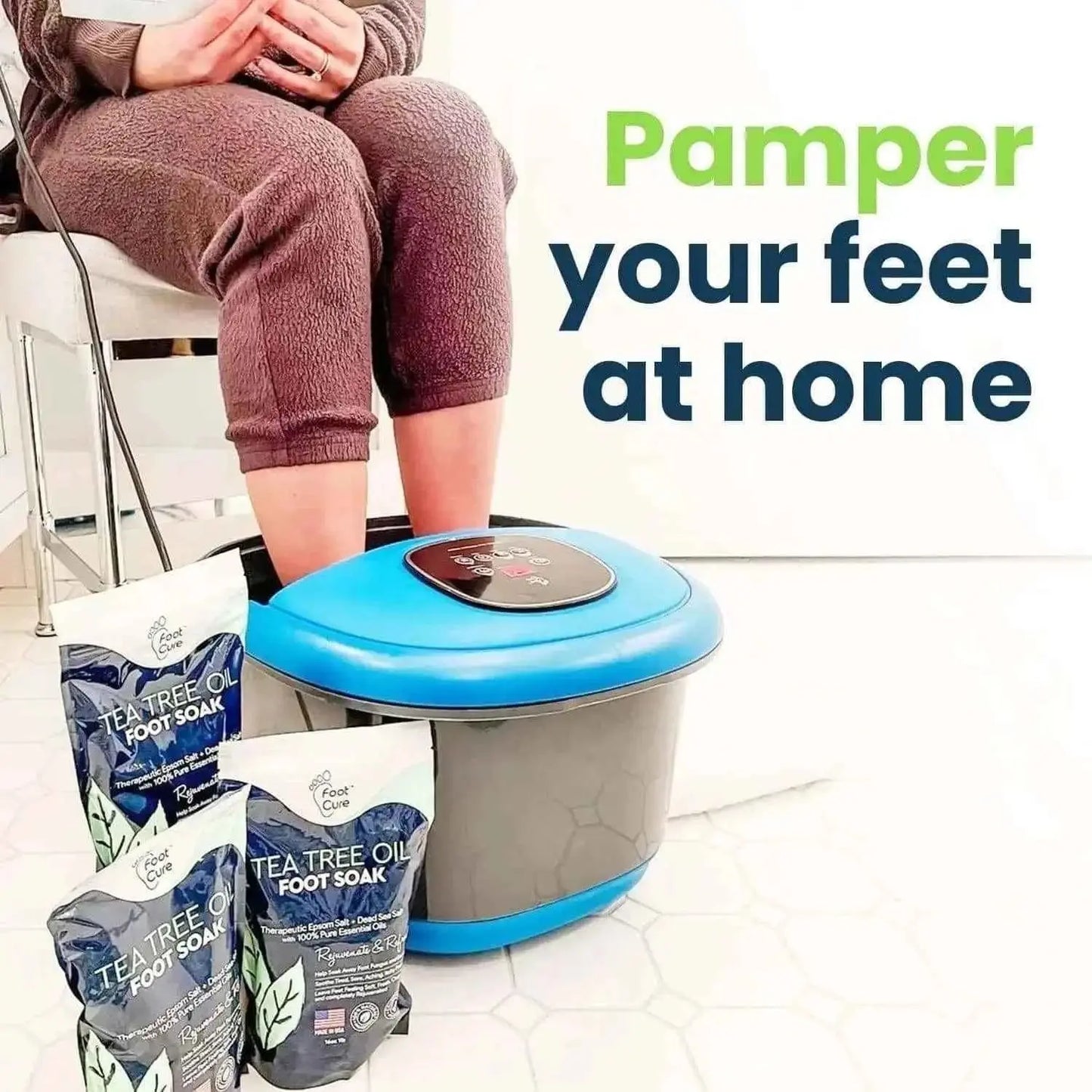 Tea Tree Oil Foot Soak with Epsom Salts 4 Pack Foot Cure