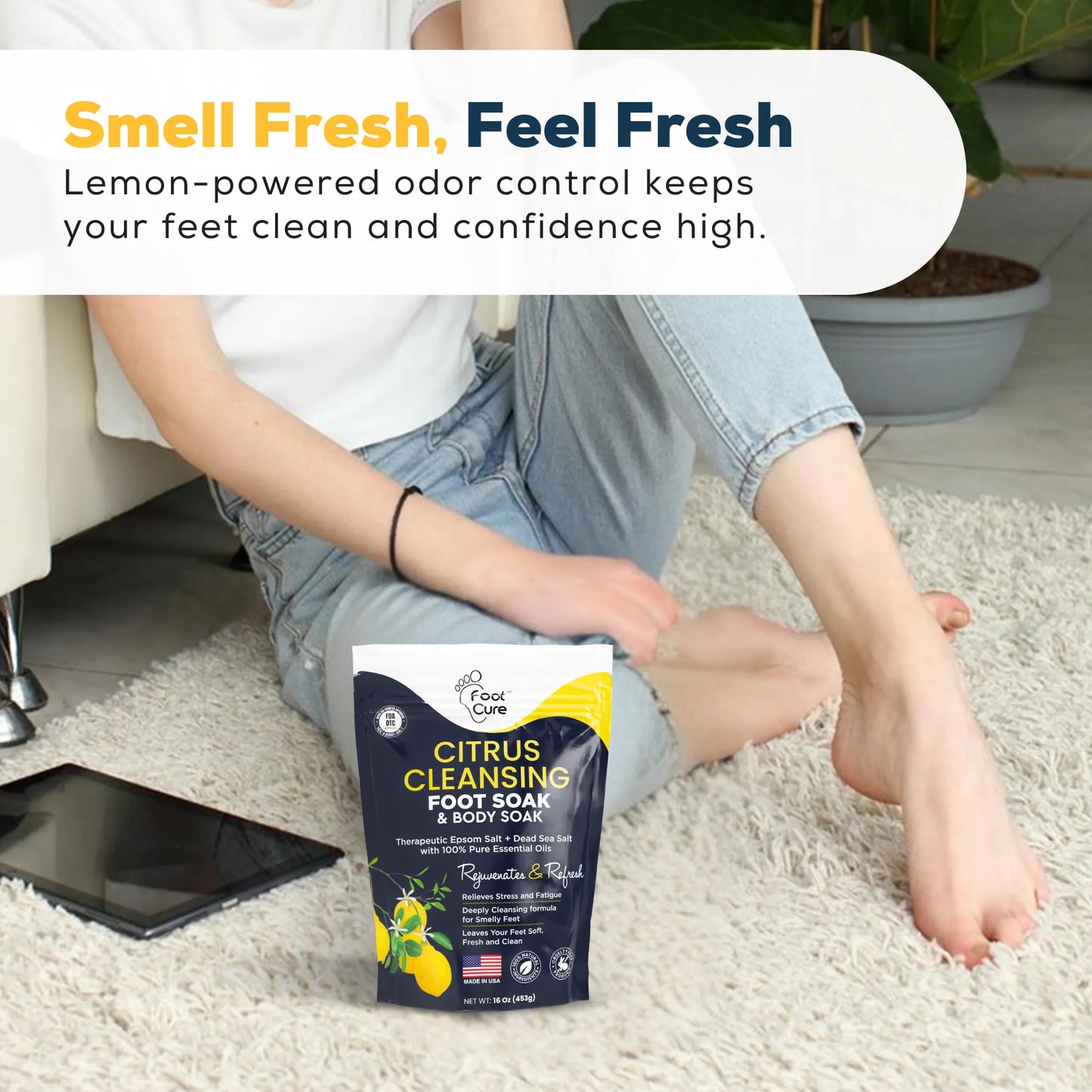 Citrus Detox Foot Soak with Epsom Salts - 16oz