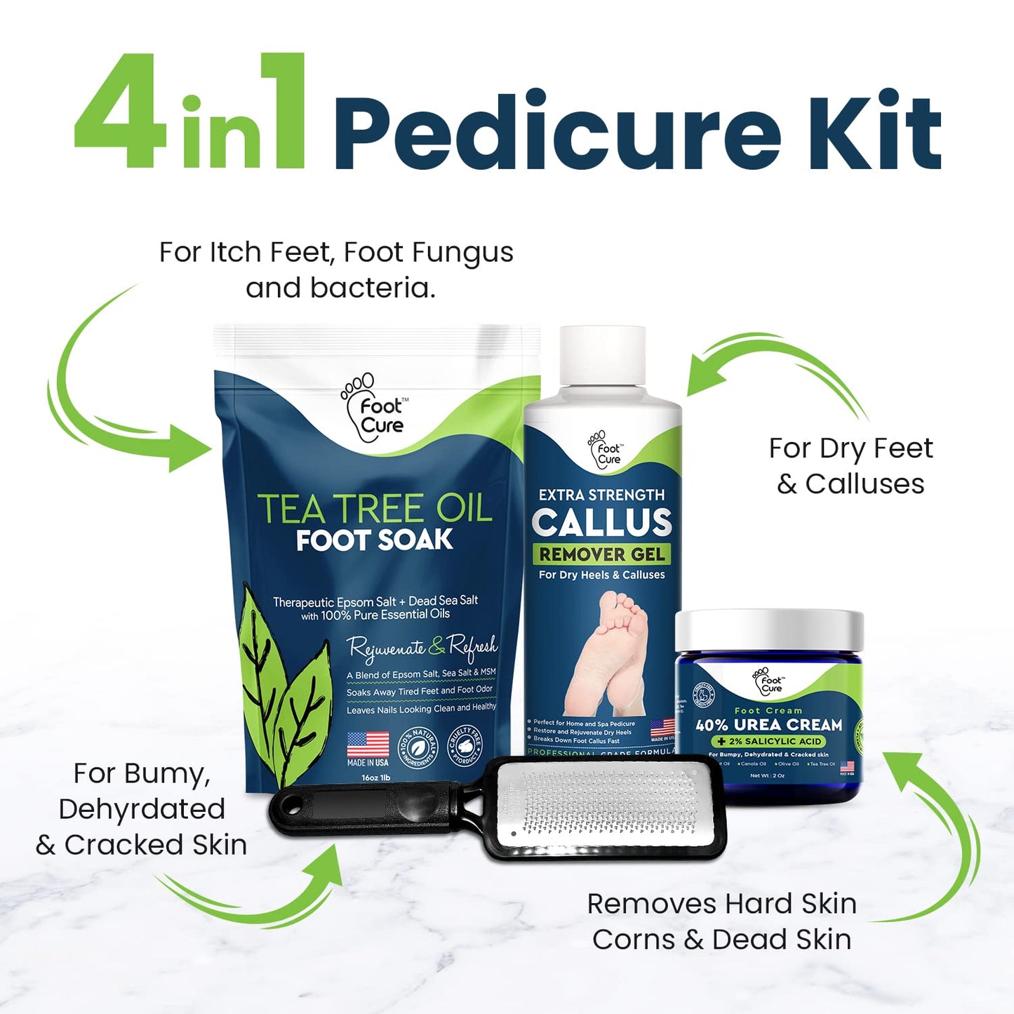 Foot Cure Foot Care/ Exfoliator & Callus Remover Pedicure Set