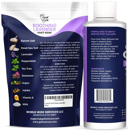 Lavender Foot Soak & Callus Remover Gel Kit