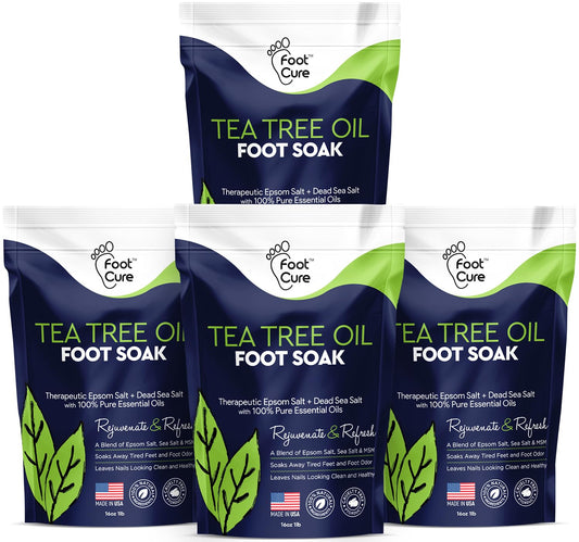 Tea Tree Oil Foot Soak with Epsom Salts 4 Pack