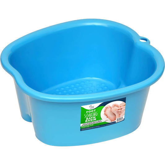 Foot Soaking Bath Basin - Large Size for Soaking Feet, Best Pedicure at Home Spa Treatment - Callus, Fungus and Dead Skin Remover, Enjoy Hot Water Foot Massager, Scrubbing in This Tub/Bucket - Blue