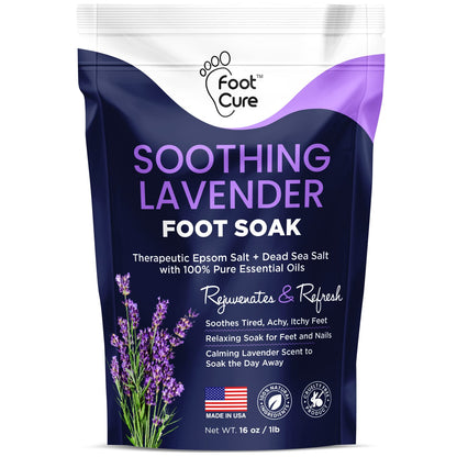 Soothing Lavender Foot Soak with Epsom Salt  16 oz