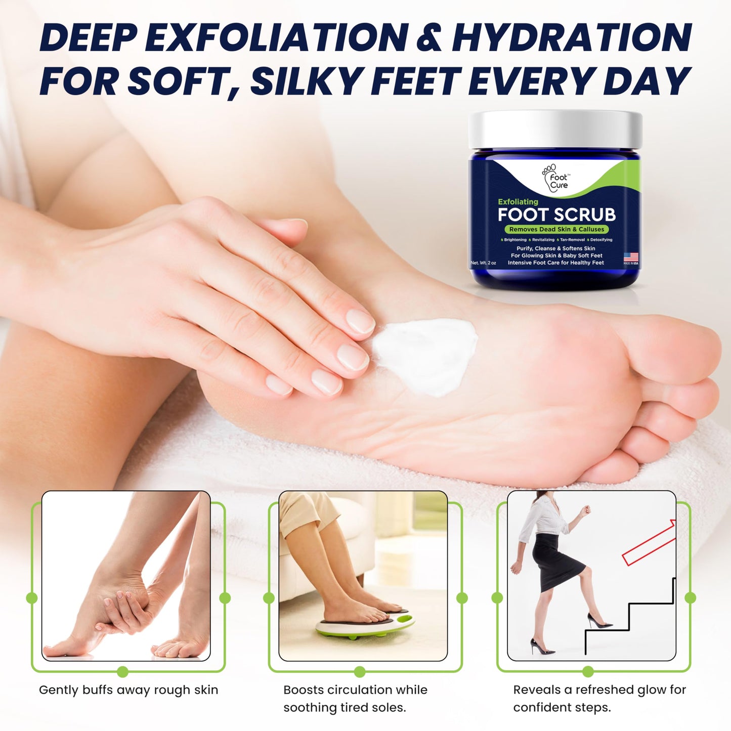 Exfoliating Foot Scrub with Pumice Stone Powder - 1 Pack