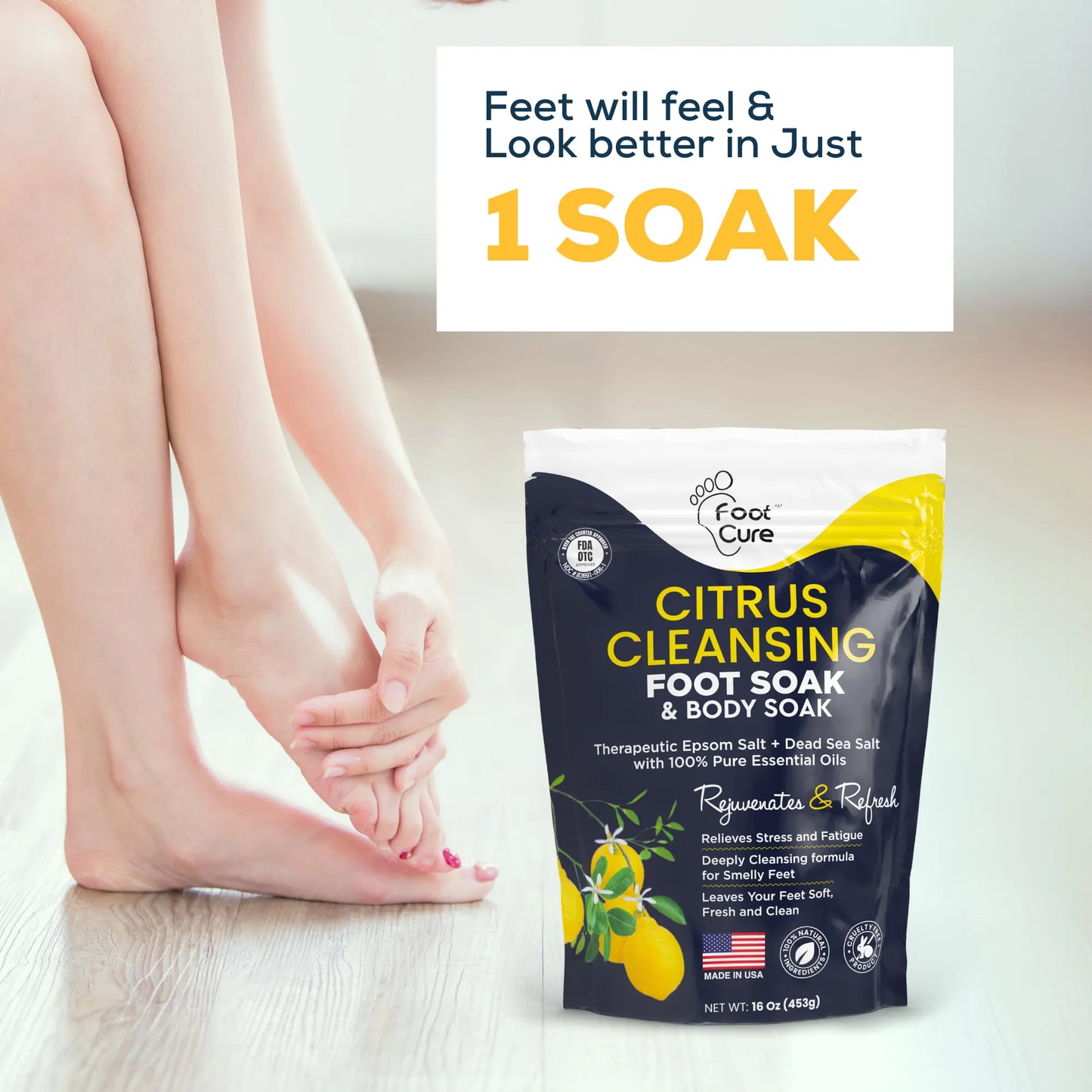 Citrus Detox Foot Soak with Epsom Salts - 16oz