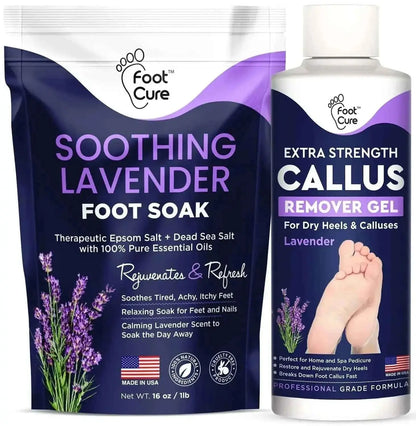 Lavender Foot Soak & Callus Remover Gel Kit Foot Cure