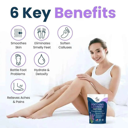 Soothing Lavender Foot Soak with Epsom Salt - Pack of 2 Foot Cure