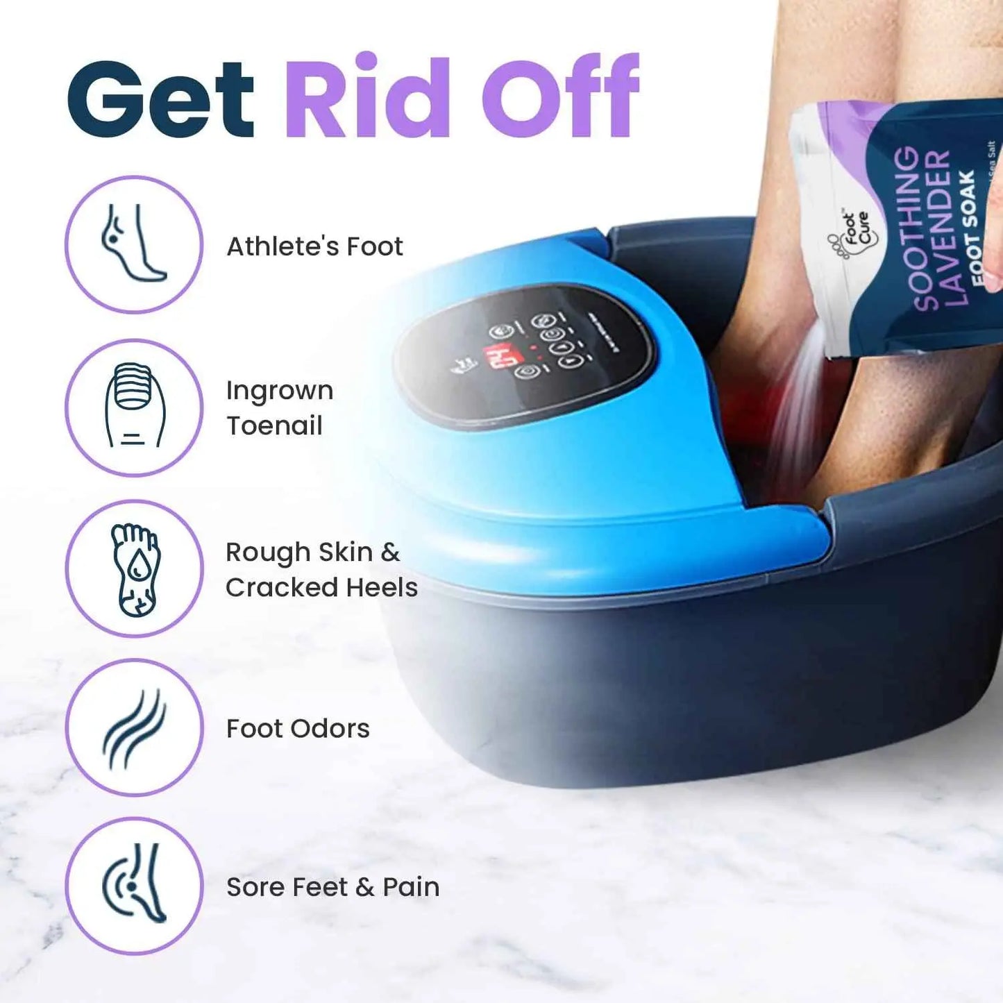 Soothing Lavender Foot Soak with Epsom Salt - Pack of 2 Foot Cure