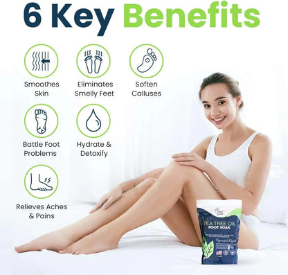 Tea Tree Oil & Soothing Lavender Foot Soak with Epsom Salt (Pack of 2) Foot Cure